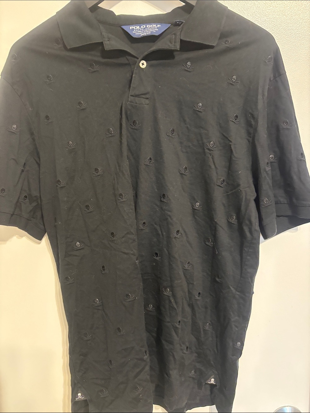 Polo Golf Embroidered Black Men's Polo Shirt by Ralph Lauren